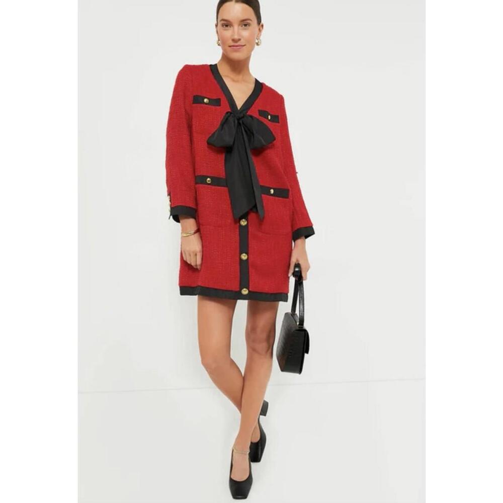 Tuckernuck Red and Black Bow Dress